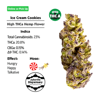 THCa Flower Ice Cream Cookies - Asheville Dispensary